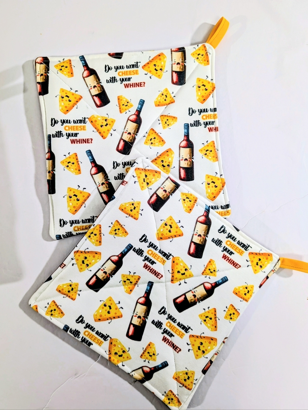Wine And Cheese, Wine, Pot Holders, Hot Pads